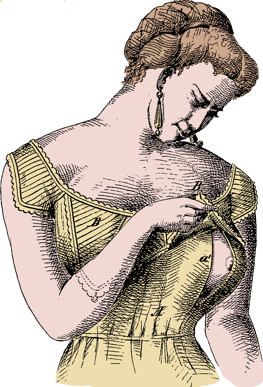 An 1872 nursing chemise shows a movable flap that allows access for breastfeeding