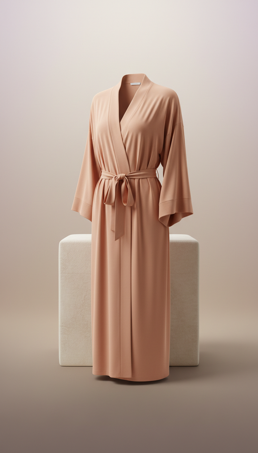 Peach Mousse modal lounge robe