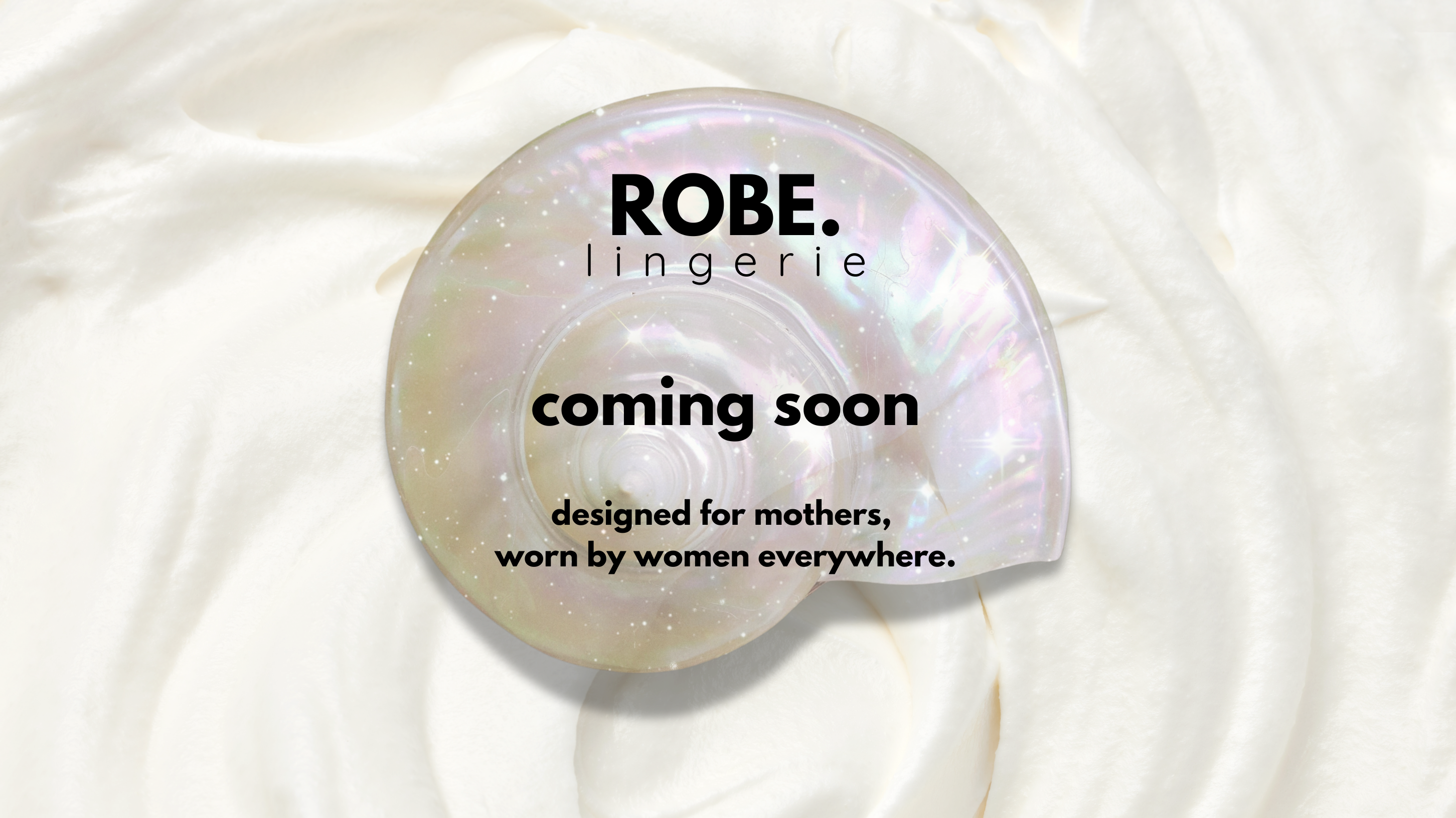 ROBE. lingerie label on a white background with 'coming soon' text